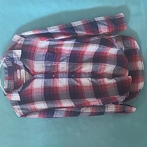 American Eagle Soft Plaid Top Size Small